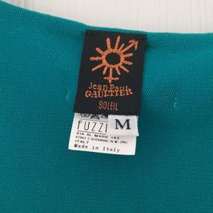 Gorgeous John Paul Gauthier teal mesh knit dress